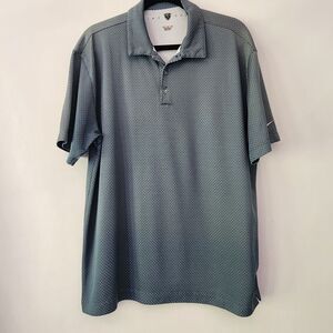 Nike Golf gray short sleeve textured golf polo shirt mens size XL
